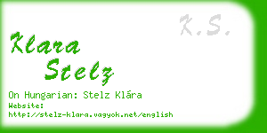 klara stelz business card